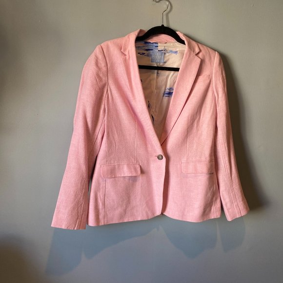 Joules Jackets & Coats Joules Kira Red Sky Linen Blazer Eu Size M